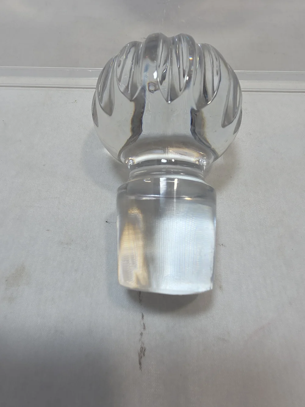 Vintage Cut Crystal Pinwheel Liquor Whiskey Decanter With Stopper 10”